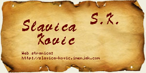 Slavica Ković vizit kartica